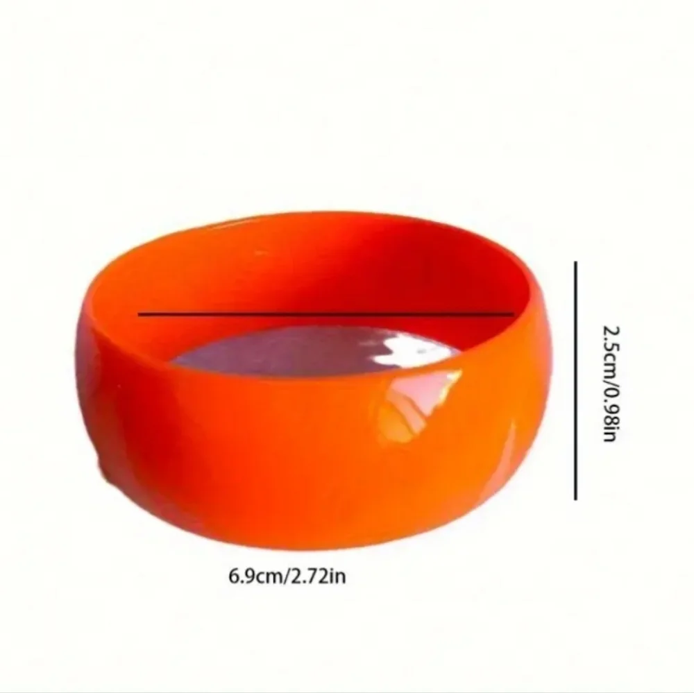 Vibrant Yellow Resin Bangle Bracelet